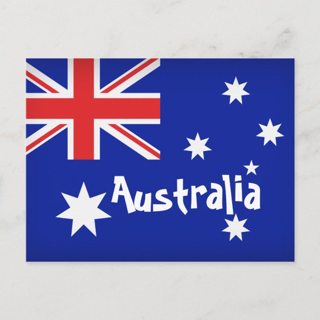 Cartão Postal Bandeira da Austrália (Frente)