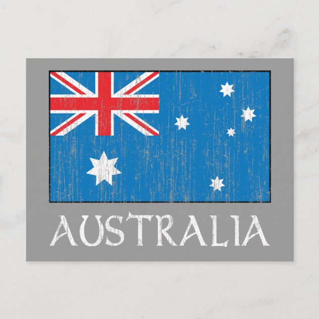 Cartão Postal Bandeira da Austrália (Frente)