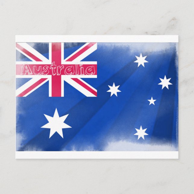 Cartão Postal Bandeira da Austrália Fadeout (Frente)
