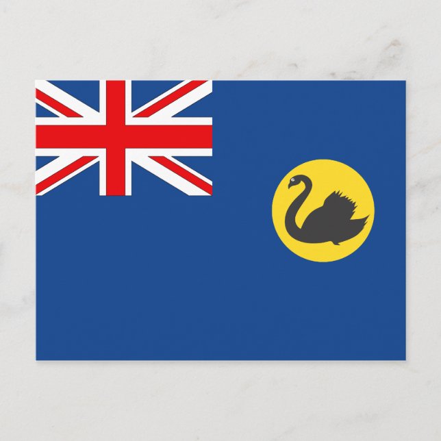 Cartão Postal Bandeira da Austrália Ocidental (Frente)