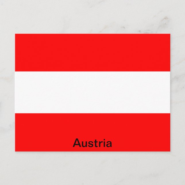 Cartão Postal Bandeira da Áustria (Frente)