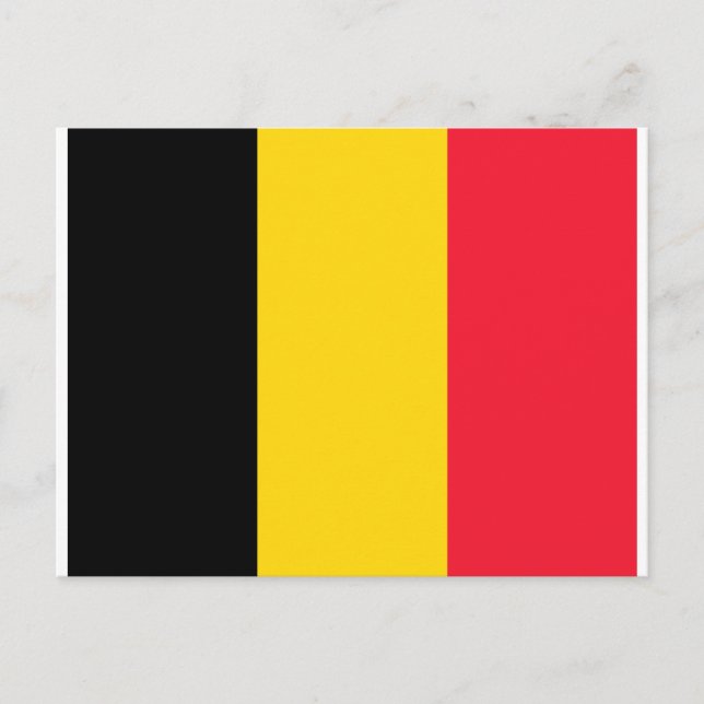 Cartão Postal Bandeira da Bélgica (Frente)