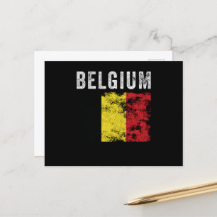 Cartão Postal Bandeira da Bélgica em apuros - Bandeira belga