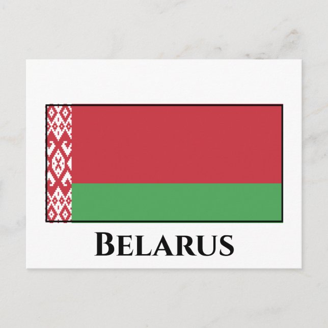 Cartão Postal Bandeira da Bielorrússia (Frente)