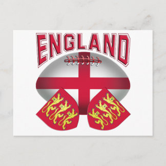 Cartão Postal Bandeira da Bola de Rugby da Inglaterra