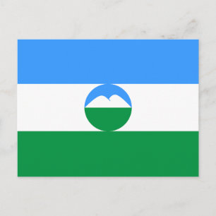 Cartão Postal Bandeira da Cabárdia-Balcária