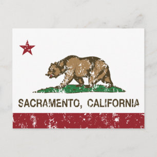 Cartão Postal bandeira da Califórnia sacramento angustiada