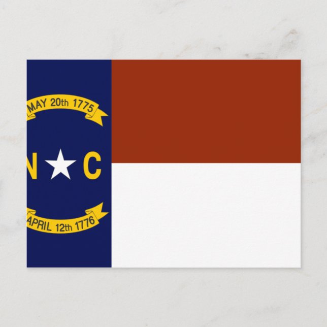 Cartão Postal Bandeira da Carolina do Norte (Frente)