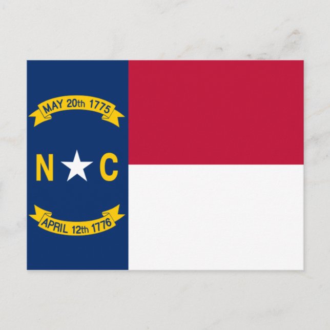 Cartão Postal Bandeira da Carolina do Norte (Frente)