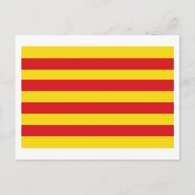 Cartão Postal Bandeira da Cataluña (Frente)