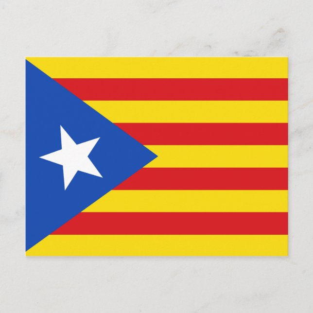 Cartão Postal Bandeira da Catalunha (Frente)