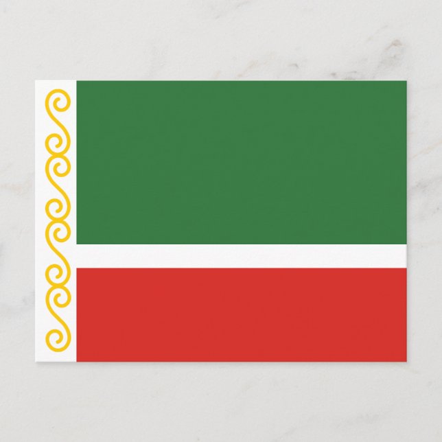 Cartão Postal Bandeira da Chechênia (Frente)