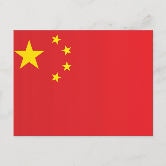 Cartão Postal Bandeira da China (Frente)