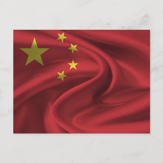 Cartão Postal Bandeira da China (Frente)