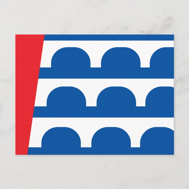 Cartão Postal Bandeira da cidade de Des Moines (Frente)