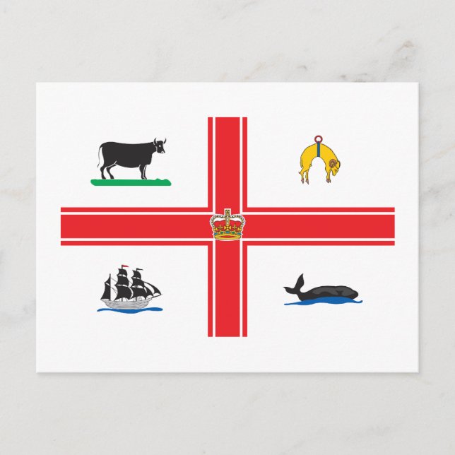 Cartão Postal Bandeira da cidade de Melbourne (Frente)