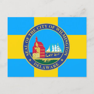 Cartão Postal Bandeira da cidade de Wilmington, Delaware