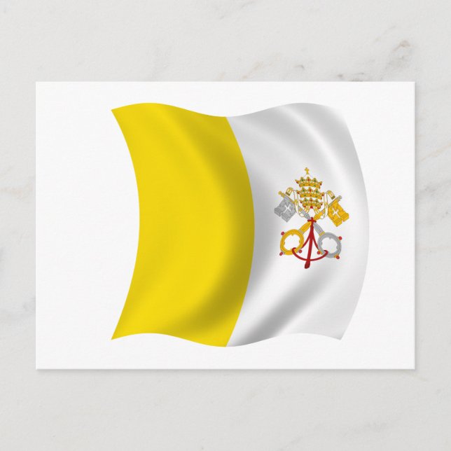 Cartão Postal Bandeira da Cidade do Vaticano (Frente)