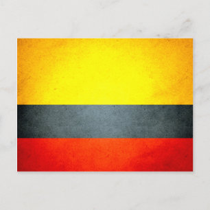 Cartão Postal Bandeira da Colômbia beijada pelo sol