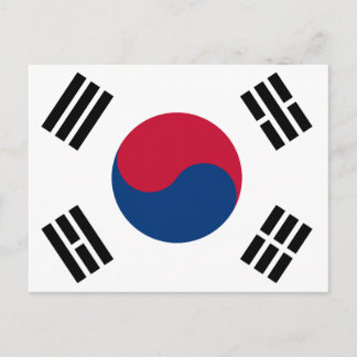 Cartão Postal Bandeira da Coreia do Sul