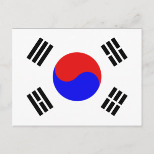 Cartão Postal Bandeira da Coreia do Sul