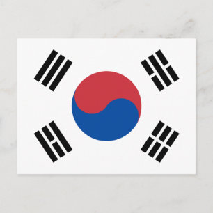 Cartão Postal Bandeira da Coreia do Sul