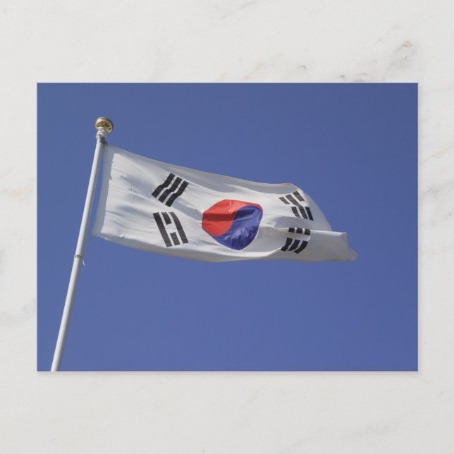 Cartão Postal Bandeira da Coreia do Sul (Frente)