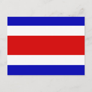 Cartão Postal Bandeira da Costa Rica