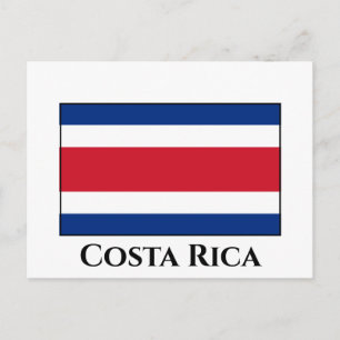 Cartão Postal Bandeira da Costa Rica