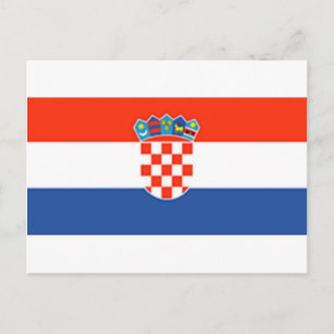 Cartão Postal Bandeira da Croácia