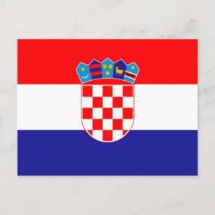 Cartão Postal Bandeira da Croácia