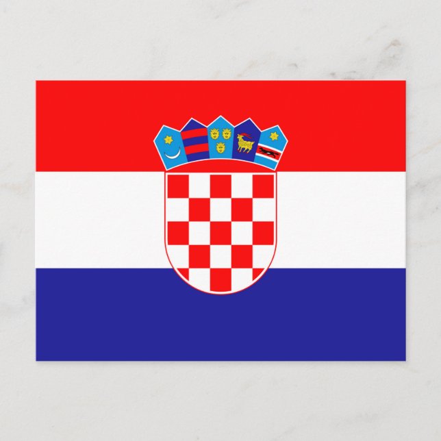 Cartão Postal Bandeira da Croácia (Frente)