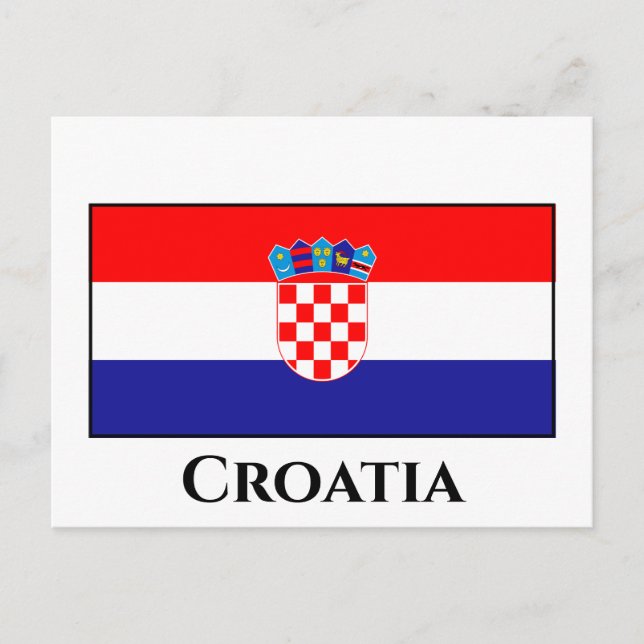 Cartão Postal Bandeira da Croácia (croata) (Frente)