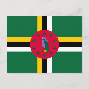 Cartão Postal Bandeira da Dominica