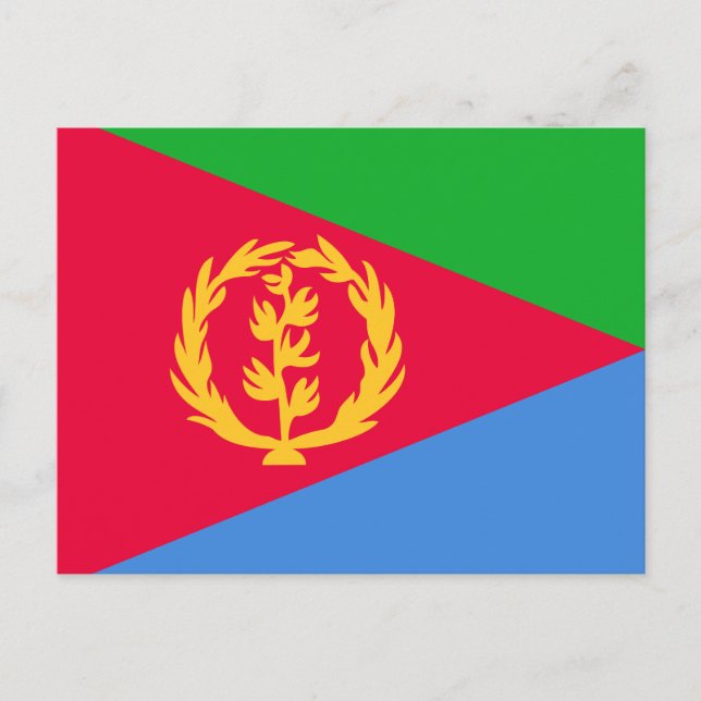 Cartão Postal Bandeira da Eritreia (Frente)