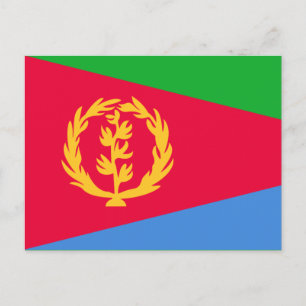 Cartão Postal bandeira da Eritreia