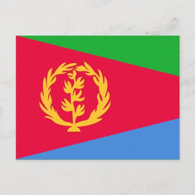 Cartão Postal bandeira da Eritreia (Frente)