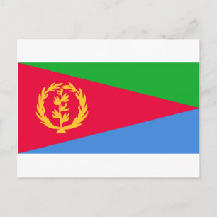 Cartão Postal Bandeira da Eritreia - የ ኤ ር ራ ሰ ት ን