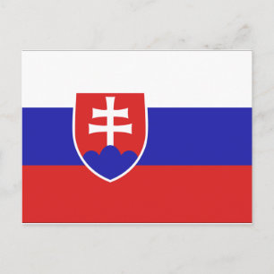 Cartão Postal Bandeira da Eslováquia