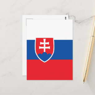 Cartão Postal Bandeira da Eslováquia