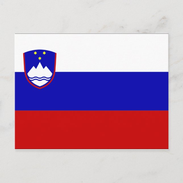 Cartão Postal Bandeira da Eslovênia (Frente)