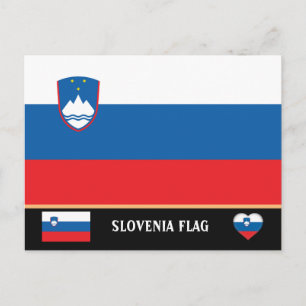 Cartão Postal Bandeira da Eslovênia & Eslovênia - viagem, feriad
