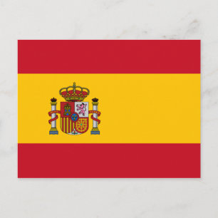 Cartão Postal bandeira da Espanha