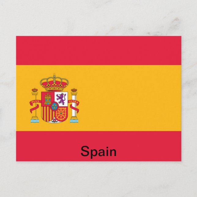 Cartão Postal Bandeira da Espanha (Frente)