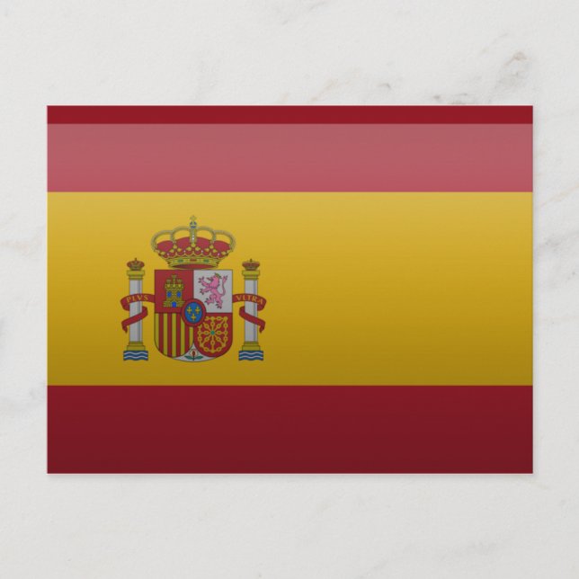 Cartão Postal Bandeira da Espanha. (Frente)