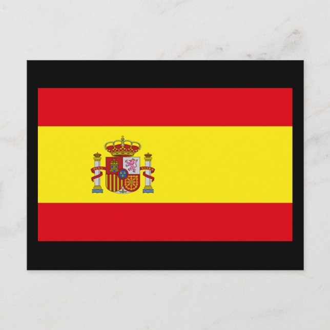 Cartão Postal Bandeira da Espanha (Frente)