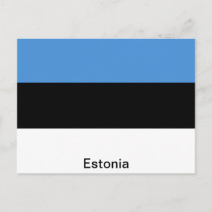 Cartão Postal Bandeira da Estônia