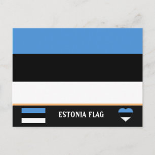 Cartão Postal Bandeira da Estônia & Estônia - viagem, feriado /