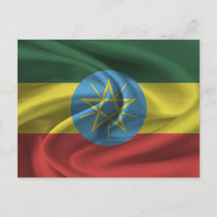 Cartão Postal Bandeira da Etiópia