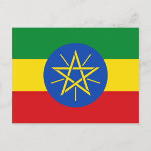 Cartão Postal Bandeira da Etiópia